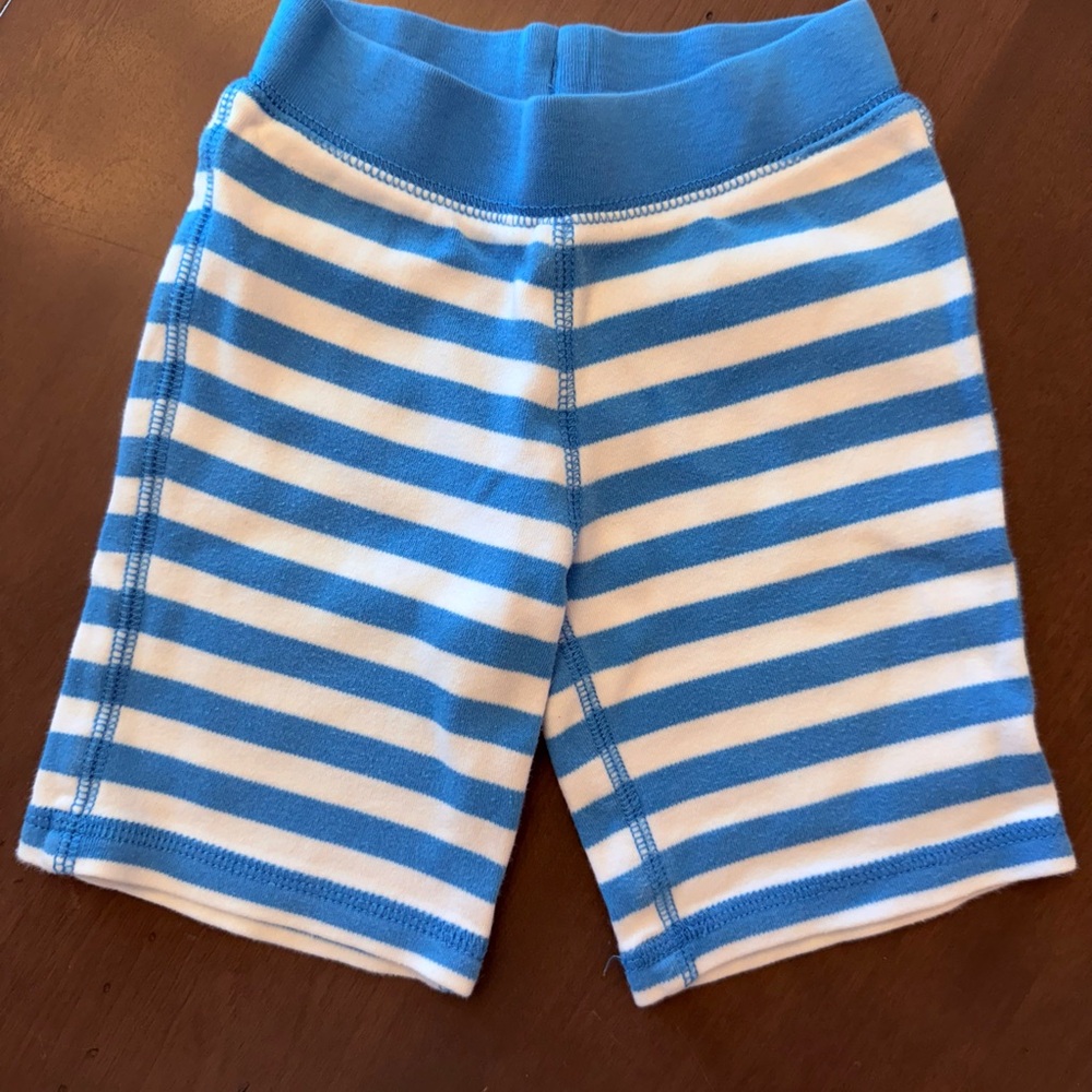 Hanna Andersson Striped Blue and White Kids Shorts